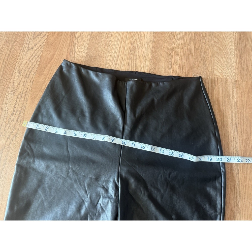 HALOGEN Nordstrom Sz 1X Faux Leather Black Leggings Trousers Pants Party Glam - Picture 10 of 11